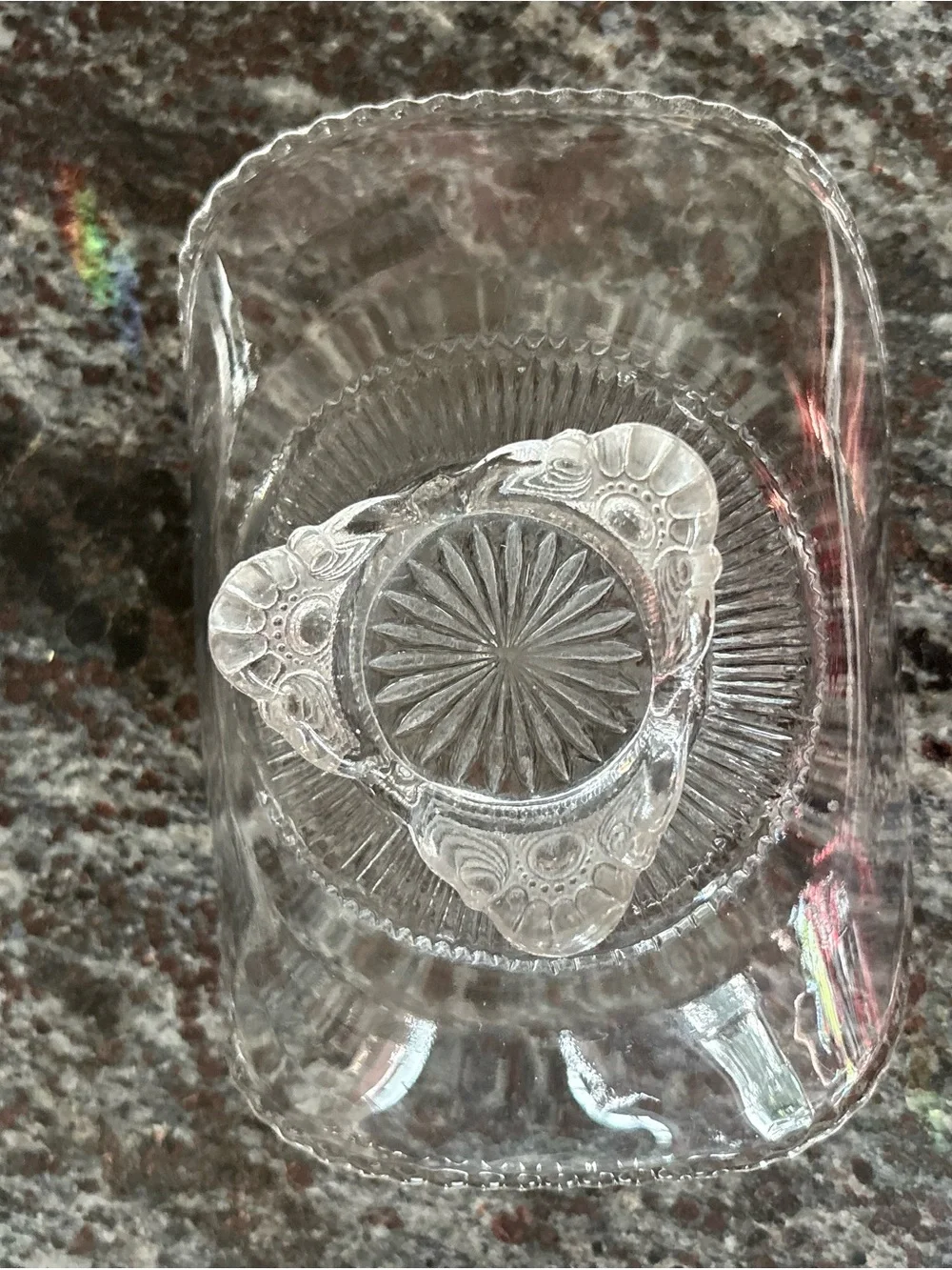 Clear Cut Glass Serving Bowl - Classic Clear